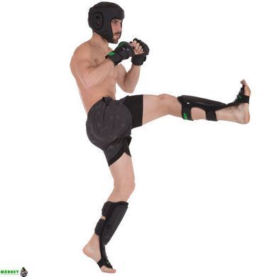 Рукавички для змішаних єдиноборств MMA Zelart VL-3089 S чорний салатовий