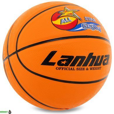М'яч баскетбольний гумовий LANHUA All star G2304 №7 помаранчевий