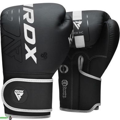 Боксерские перчатки RDX F6 Kara Matte White 12 унций (капа в комплекте)