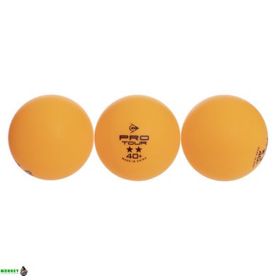Набор мячей для настольного тенниса DUNLOP PRO TOUR 40+ MT-679320 3шт оранжевый