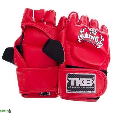 Рукавички для змішаних єдиноборств шкіряні MMA TOP KING Ultimate TKGGU Чорний S