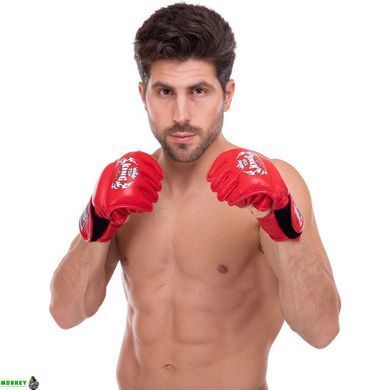 Рукавички для змішаних єдиноборств шкіряні MMA TOP KING Ultimate TKGGU Чорний S