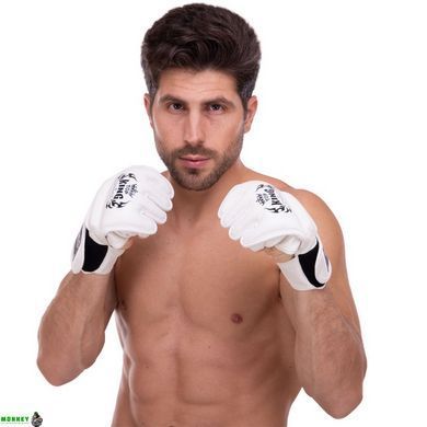 Рукавички для змішаних єдиноборств шкіряні MMA TOP KING Ultimate TKGGU Чорний S