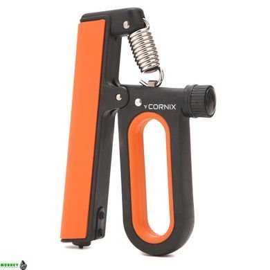 Эспандер кистевой Cornix 10-120 кг с регулируемой нагрузкой и счетчиком XR-0274 Black/Orange