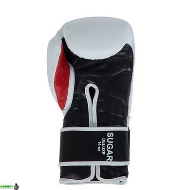 Перчатки боксерские Benlee SUGAR DELUXE 16oz /Кожа /белые
