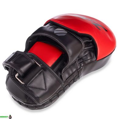 Лапа Изогнутая для бокса и единоборств FC UHK-69753 35x21x15см 2шт черный-красный
