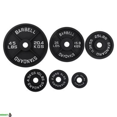 Блины (диски) стальные d-51мм SP-Sport SC-80103-2_5LB 1,1кг серый