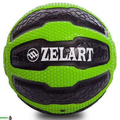 Мяч медицинский медбол Zelart Medicine Ball FI-0898-2 2кг черный-зеленый