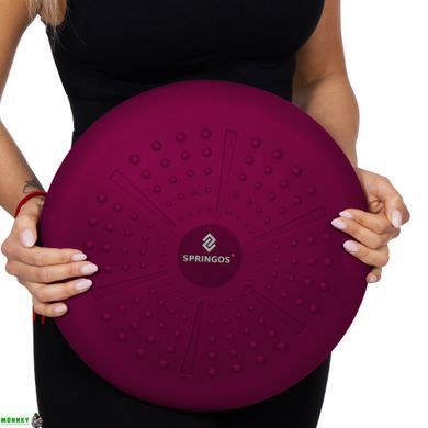 Балансировочная подушка (сенсомоторная) массажная Springos PRO FA1070 Burgund