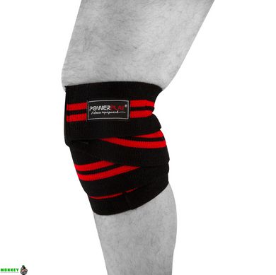 Бинти для колін PowerPlay 2509 Чорно-Червоні