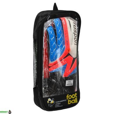 Перчатки вратарские FDSPORT FB-853 Синий-салатовый 10 (PVC)