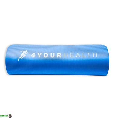 Коврик для йоги та фітнесу + чохол 4yourhealth Fitness Yoga Mat 0101 (180*61*1см) Синій