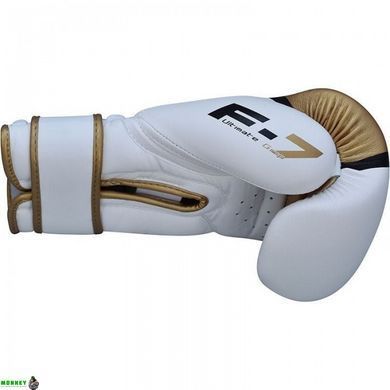 Боксерские перчатки RDX F7 Ego Golden 10 унций (капа в комплекте)