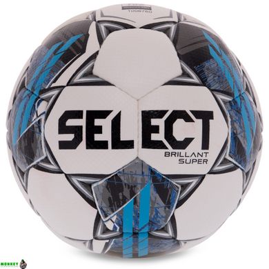 М'яч футбольний SELECT BRILLANT SUPER HS FIFA QUALITY PRO V22 №5 білий-сірий