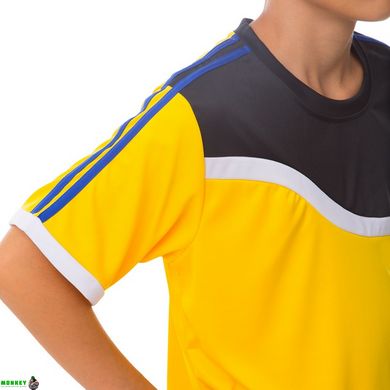 Форма футбольная подростковая SP-Sport Wave CO-4588-Y (PL, р-р 26-30, желтый-черный)
