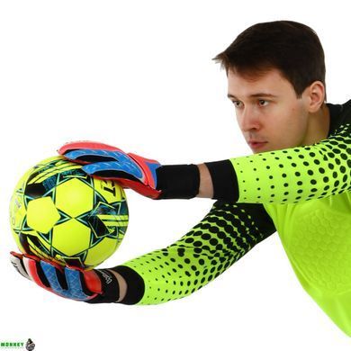 Перчатки вратарские FDSPORT FB-853 Синий-салатовый 10 (PVC)