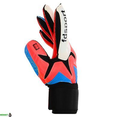 Перчатки вратарские FDSPORT FB-853 Синий-салатовый 10 (PVC)