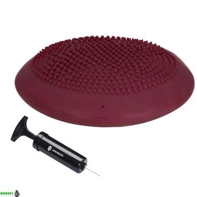 Балансировочная подушка (сенсомоторная) массажная Springos PRO FA1070 Burgund