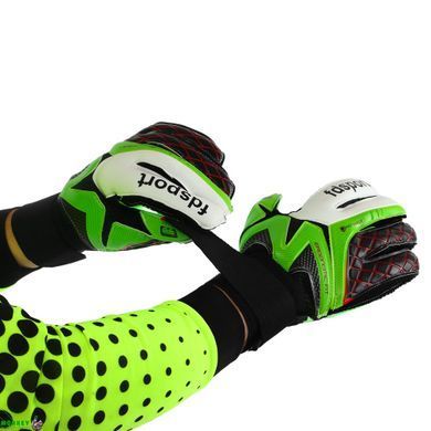 Перчатки вратарские FDSPORT FB-853 Синий-салатовый 10 (PVC)
