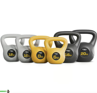 Гиря вінілова 6кг Trex Sport TX-006CKB жовта