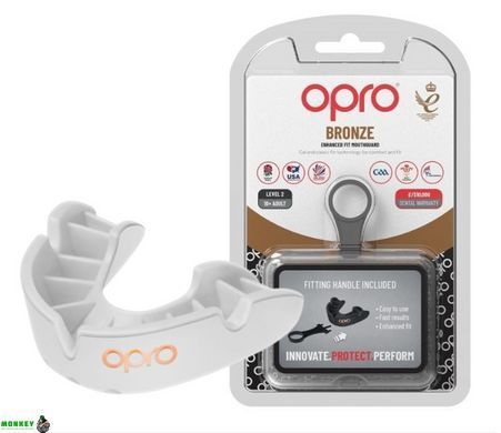 Капа OPRO Bronze доросла (вік 11+) White (art.102500004)