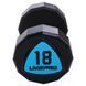 Гантели профессиональные с полиуретановым покрытием LiveUp LP8003-18 (2х18кг)