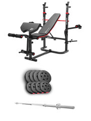 Набор Hop-Sport Premium 39 кг со скамьей HS-1065HB Pro и штангой