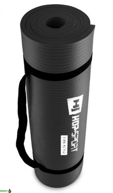 Мат для фитнеса и йоги Hop-Sport HS-N010GM 1 см черный