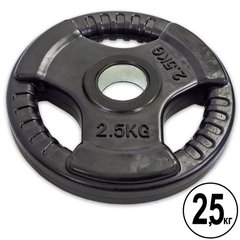 Блины (диски) обрезиненные Record TA-8122-20 52мм 20кг черный