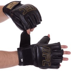 Рукавиці для змішаних єдиноборств MMA шкіряні UFC PRO Prem UHK-75059 L-XL чорний