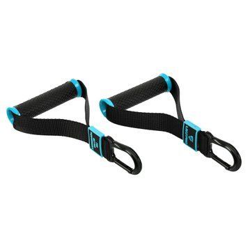 Ручки з карабінами для еспандерів резинок та тренажерів 2шт Fit Hook Handles LiveUp LP8706 (PL, гума, чорний)
