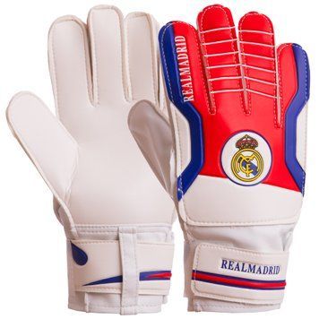 Перчатки вратарские SP-Sport FB-3762-04 REAL MADRID (PVC, р-р 8-10, красный-синий)