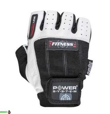 Перчатки для фитнеса и тяжелой атлетики Power System Fitness PS-2300 Black/White XS
