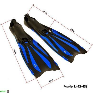 Ласты с закрытой пяткой Zelart F09 ML (40-41) размер