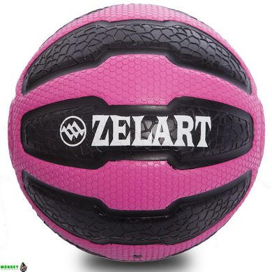 Мяч медицинский медбол Zelart Medicine Ball FI-0898-3 3кг черный-розовый