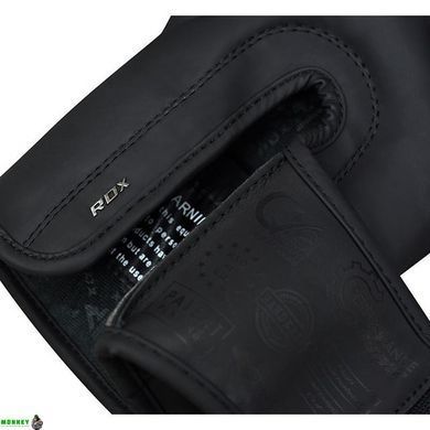 Боксерські рукавиці RDX F15 Noir Matte Black 10 унцій (капа в комплекті)