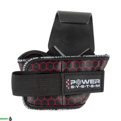 Крюки для тяги на запястья Power System Hooks V2 PS-3360 Black/Red XL