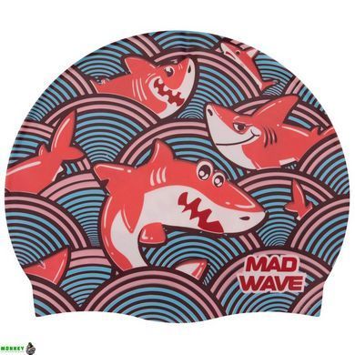 Шапочка для плавання дитяча MadWave Junior SHARKY M057911 Блакитний
