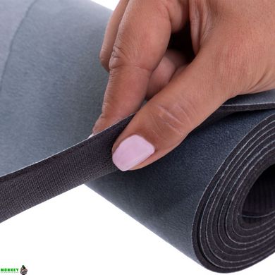 Коврик для йоги Замшевый Record FI-3391-5 размер 183x61x0,3см черный
