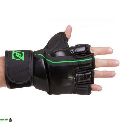 Рукавички для змішаних єдиноборств MMA Zelart VL-3089 M чорний салатовий