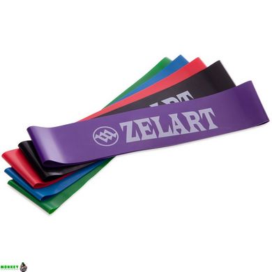 Резинки для фітнесу набір LOOP BANDS ZELART FI-7205 5шт кольори в асортименті