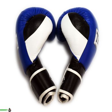 Перчатки боксерские THOR ULTIMATE 16oz /PU /сине-черно-белые