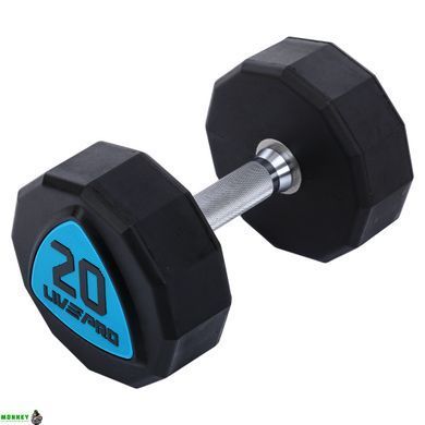 Гантели профессиональные с полиуретановым покрытием LiveUp LP8003-20 (2х20кг)