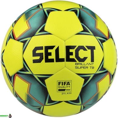 Футбольный мяч Select Brillant Super TB FIFA желто-зеленый Уни 5