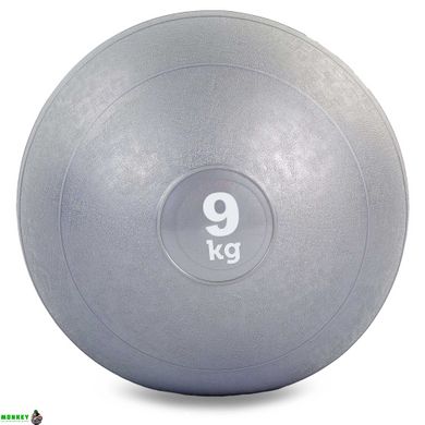 М'яч медичний слембол для кросфіту Record SLAM BALL FI-5165-9 9кг сірий