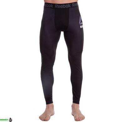 Комплект компрессионный мужской лонгслив и штаны UCF 9523-9623 M-3XL черный-белый