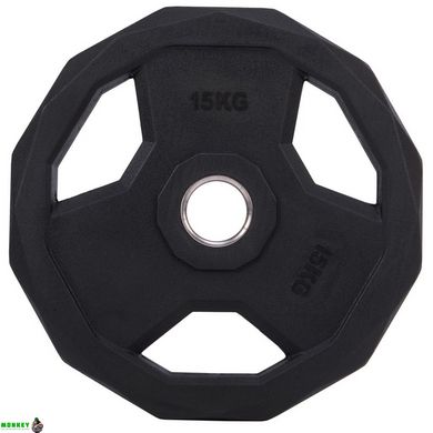Блины (диски) полиуретановые SC-3858-15 51мм 15кг черный