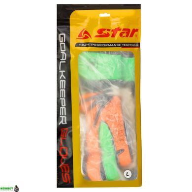 Перчатки вратарские STAR NEW HIGHEST SG620 (EVA, латекс, PL, р-р, зSG620 Зеленый-красный M)