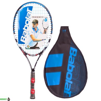Ракетка для великого тенісу юніорська BABOLAT 140105-146 RODDICK JUNIOR 145 чорний-блакитний