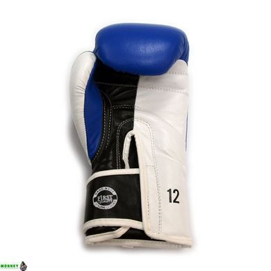 Перчатки боксерские THOR ULTIMATE 16oz /PU /сине-черно-белые